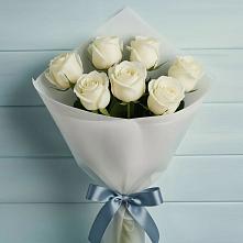 Букет 7 Белых роз Эдлесс Лав #REPLACE_PRED# Курилловке