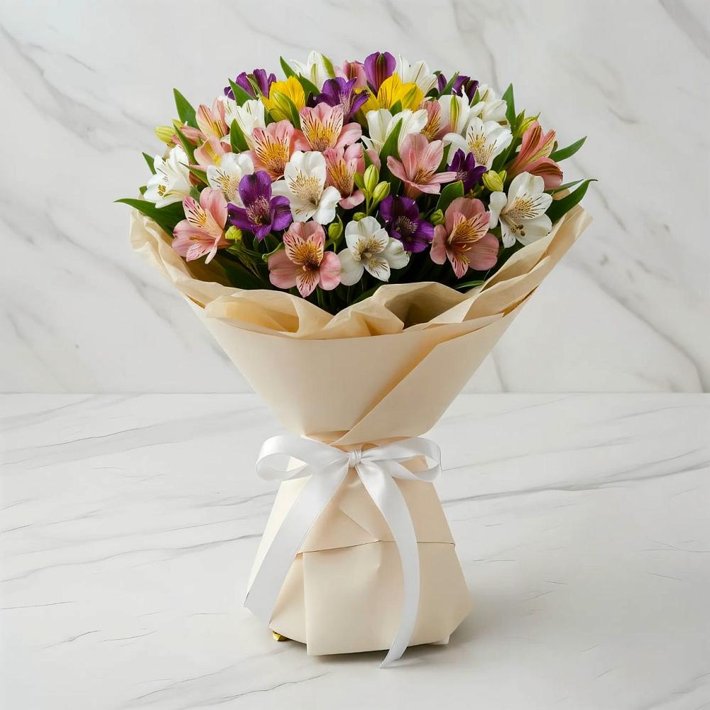 Букет цветов из: Альстромерии в Курилловке