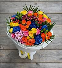 Букет цветов из:  Розы и Хризантемы в Курилловке