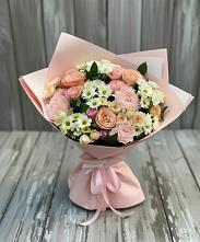 Букет цветов из:  Гвоздики, Розы и Хризантемы в Курилловке