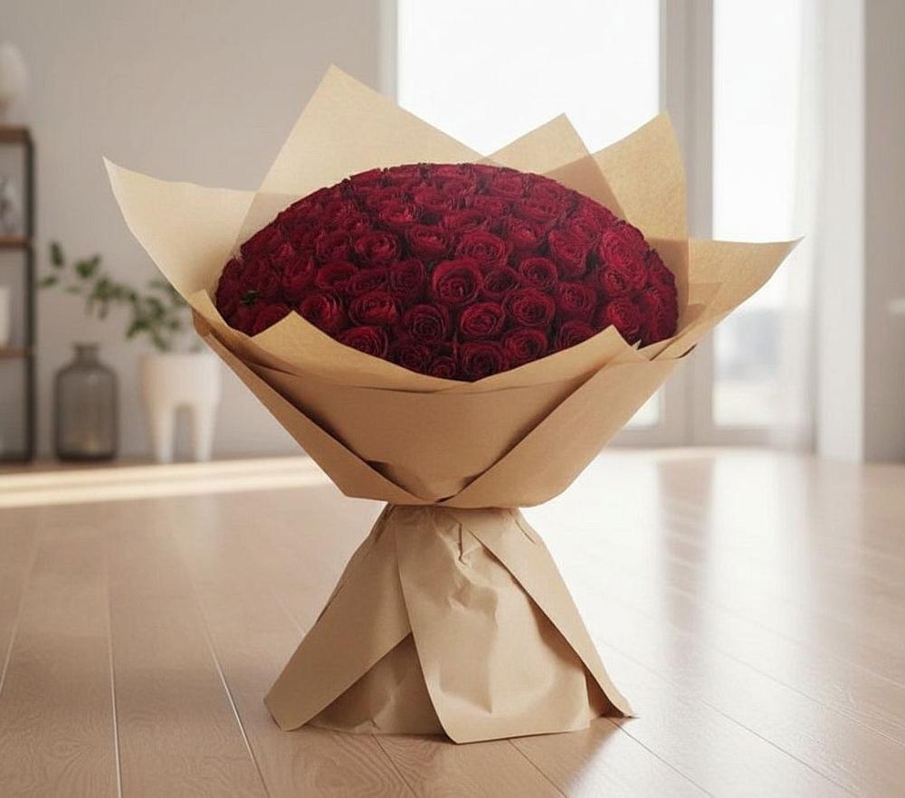 Букет 101 Красная роза в Курилловке