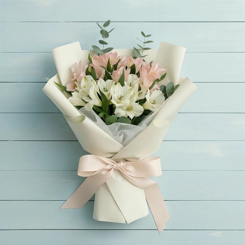 Букет цветов из: Альстромерии в Курилловке