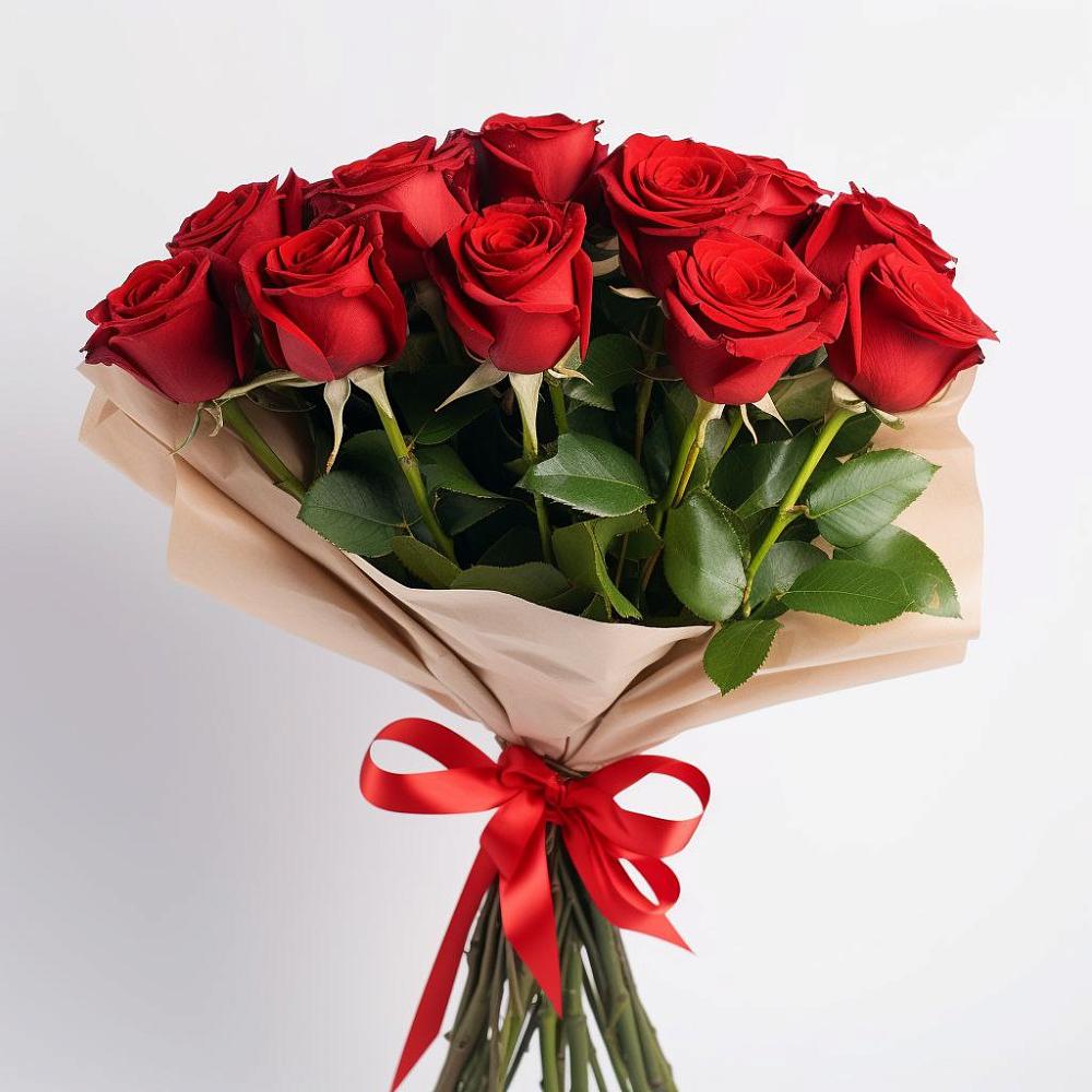 Букет 11 Красных роз Эдлесс Лав в Курилловке