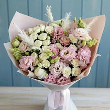 Букет цветов из:  Альстромерии и Розы в Курилловке