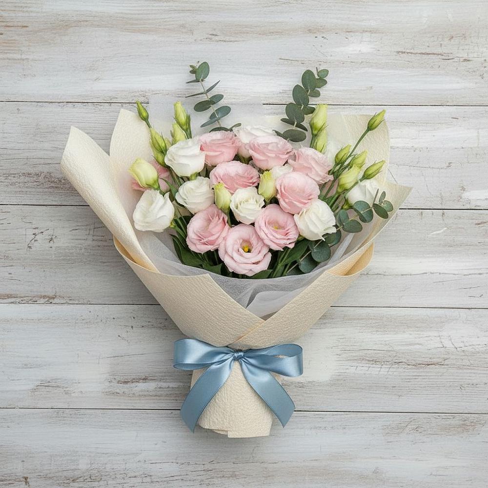 Букет цветов из: Лизиантусы в Курилловке